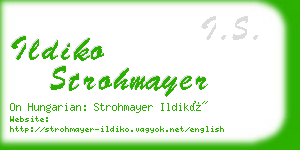 ildiko strohmayer business card